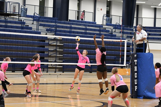 LHS Volleyball and DECA raise more than $2400 for Breast Cancer Awareness  Month